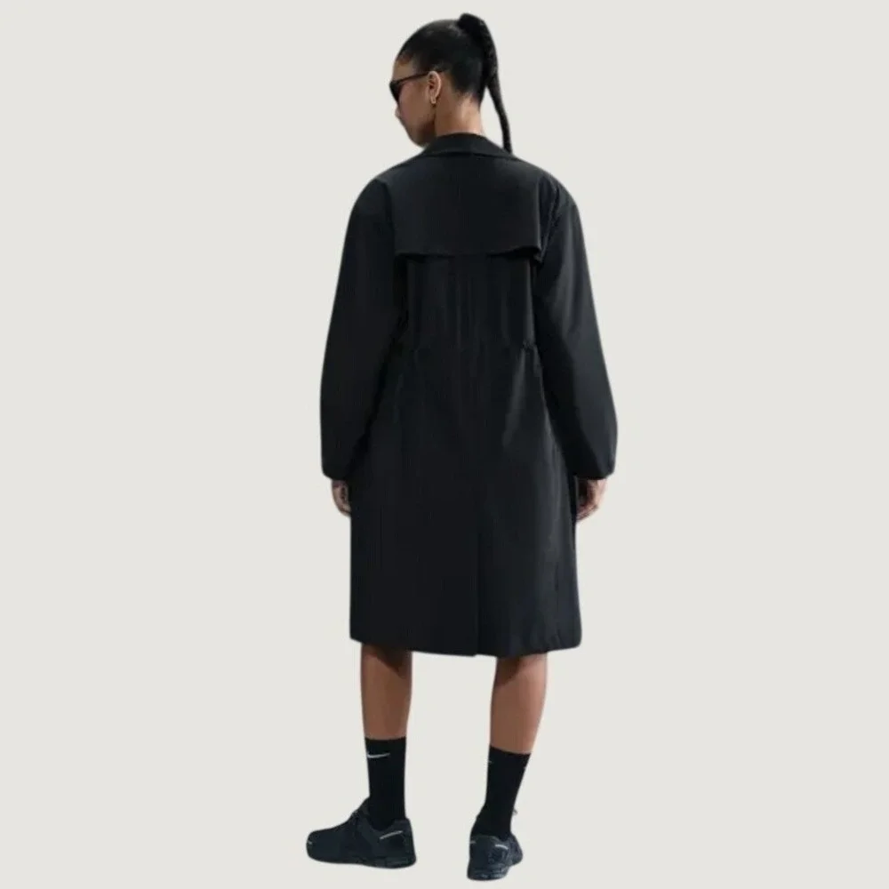 Nike Dri-FIT 24.7 Women Black Pleated Training Jacket Trench HV3627-010 MD